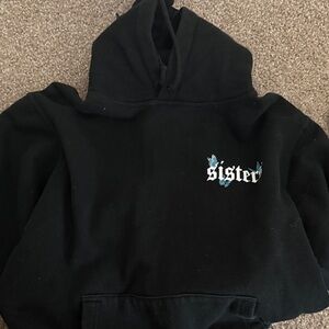 Black Hoodie with Butterfly Design
